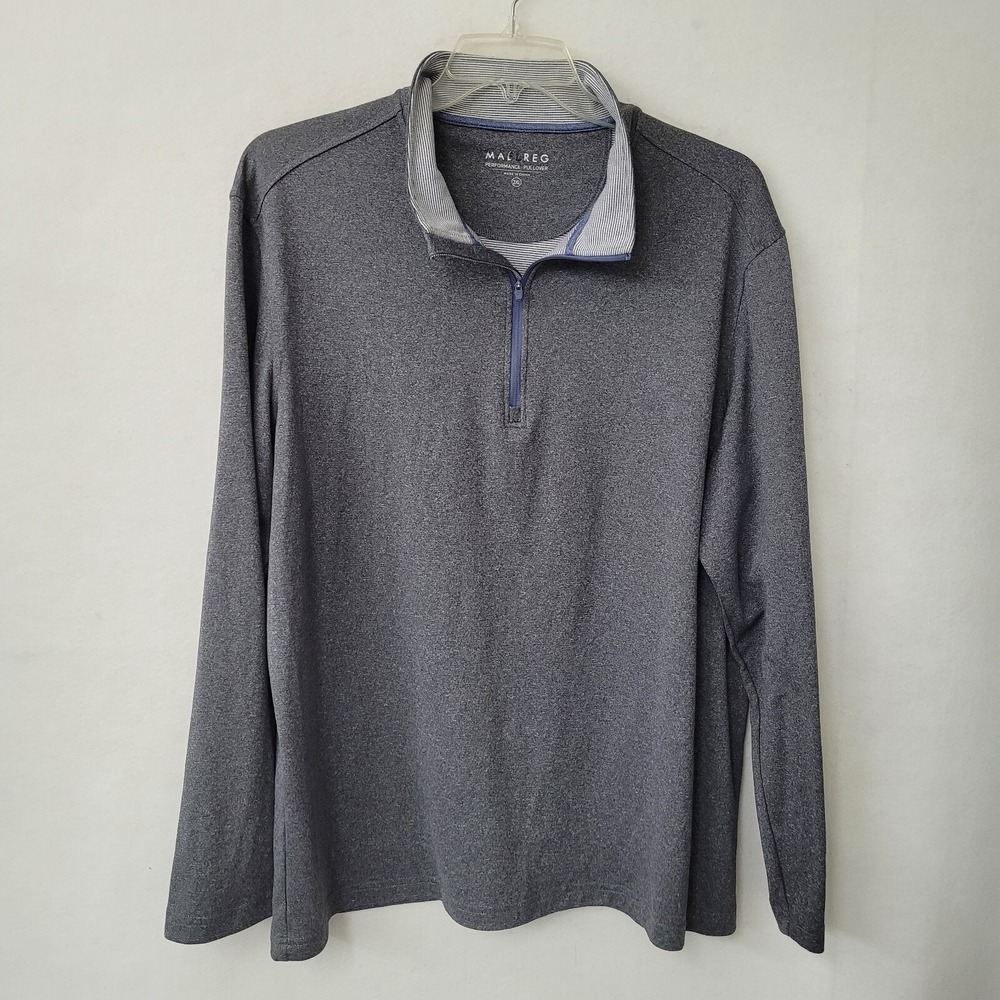 MAELREG Performance Pullover 1/4‎ Zip Men 2XL XXL Gray Golf Long Sleeve Stretch